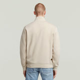 G-STAR Outlet Sudadera Premium Core Half Zip Blanco