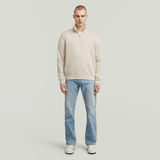 G-STAR Outlet Sudadera Premium Core Half Zip Blanco