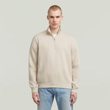 G-STAR Outlet Sudadera Premium Core Half Zip Blanco