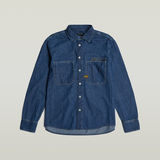 G-STAR Outlet Pleated Zip Regular Shirt Dark blue
