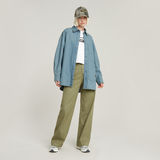 G-STAR Outlet Long Pocket Maxi Shirt Light blue