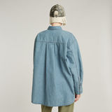 G-STAR Outlet Long Pocket Maxi Shirt Light blue