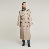 G-STAR Outlet Macro Balloon Trench Coat Beige