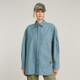 G-STAR Outlet Long Pocket Maxi Shirt Light blue