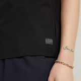 G-STAR Outlet Shiny Print Loose Top Black
