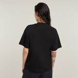 G-STAR Outlet Shiny Print Loose Top Black