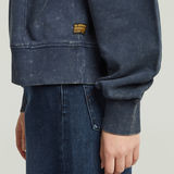 G-STAR Outlet Sudadera efecto lavado con capucha A-Line Script Azul oscuro