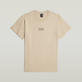 G-STAR Outlet Camiseta Center Chest Logo Beige