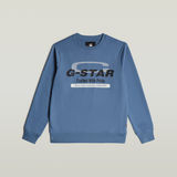 G-STAR Outlet Sudadera Center Chest Logo Azul intermedio