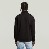 G-STAR Outlet Sudadera Half Zip Label Badge Negro