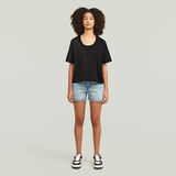 G-STAR Outlet Deep U-Neck Top Black