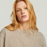 G-STAR Outlet Washed A Line Script Sweater Beige