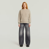 G-STAR Outlet Washed A Line Script Sweater Beige