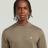 G-STAR Outlet Core Knitted Mock Sweater Brown