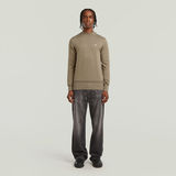 G-STAR Outlet Core Knitted Mock Sweater Brown