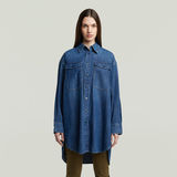 G-STAR Outlet Oversized Denim Shirt Evergreen Medium blue