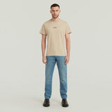 G-STAR Outlet Camiseta Center Chest Logo Beige