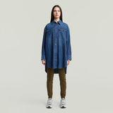 G-STAR Outlet Oversized Denim Shirt Evergreen Medium blue