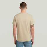 G-STAR Outlet Camiseta Center Chest Logo Beige
