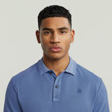 G-STAR Outlet Dunda Overdyed Slim Polo Medium blue