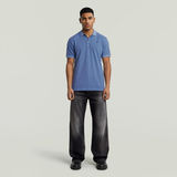 G-STAR Outlet Dunda Overdyed Slim Polo Medium blue