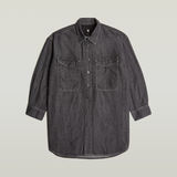 G-STAR Outlet Oversized Denim Shirt Evergreen Grey