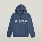 G-STAR Outlet Logo Hooded Sweater Medium blue