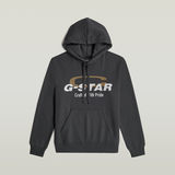G-STAR Outlet Logo Hooded Sweater Grey