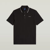G-STAR Outlet Chest Logo Striped Polo Black