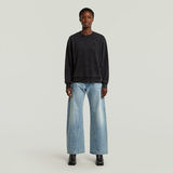 G-STAR Outlet Washed A Line Script Sweater Black