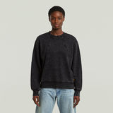 G-STAR Outlet Washed A Line Script Sweater Black