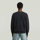 G-STAR Outlet Washed A Line Script Sweater Black