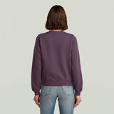 G-STAR Outlet Center Chest Logo Crew Sweater Purple