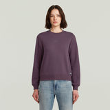 G-STAR Outlet Center Chest Logo Crew Sweater Purple
