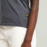 G-STAR Outlet Camiseta Overdyed Front Seam Azul oscuro