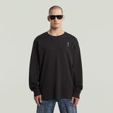 G-STAR Outlet Back Embro Text Loose T-Shirt Black