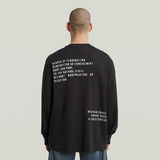 G-STAR Outlet Back Embro Text Loose T-Shirt Black
