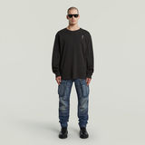 G-STAR Outlet Back Embro Text Loose T-Shirt Black