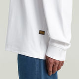 G-STAR Outlet Back Embro Text Loose T-Shirt White