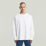 G-STAR Outlet Back Embro Text Loose T-Shirt White