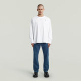G-STAR Outlet Back Embro Text Loose T-Shirt White