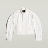 G-STAR Outlet Short Moto Jacket White