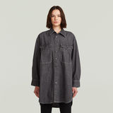 G-STAR Outlet Oversized Denim Shirt Evergreen Grey