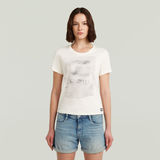 G-STAR Outlet Top Graphic Beige