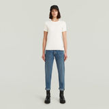 G-STAR Outlet Statement Chest Logo Optic Slim Top Beige