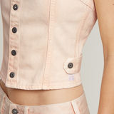 G-STAR Outlet Bustier Top Detachable Straps Pink