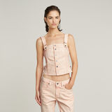 G-STAR Outlet Bustier Top Detachable Straps Pink