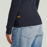 G-STAR Outlet Camiseta A-Line Slim Mock Azul oscuro