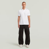G-STAR Outlet Chest Logo Striped Polo White