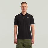 G-STAR Outlet Chest Logo Striped Polo Black